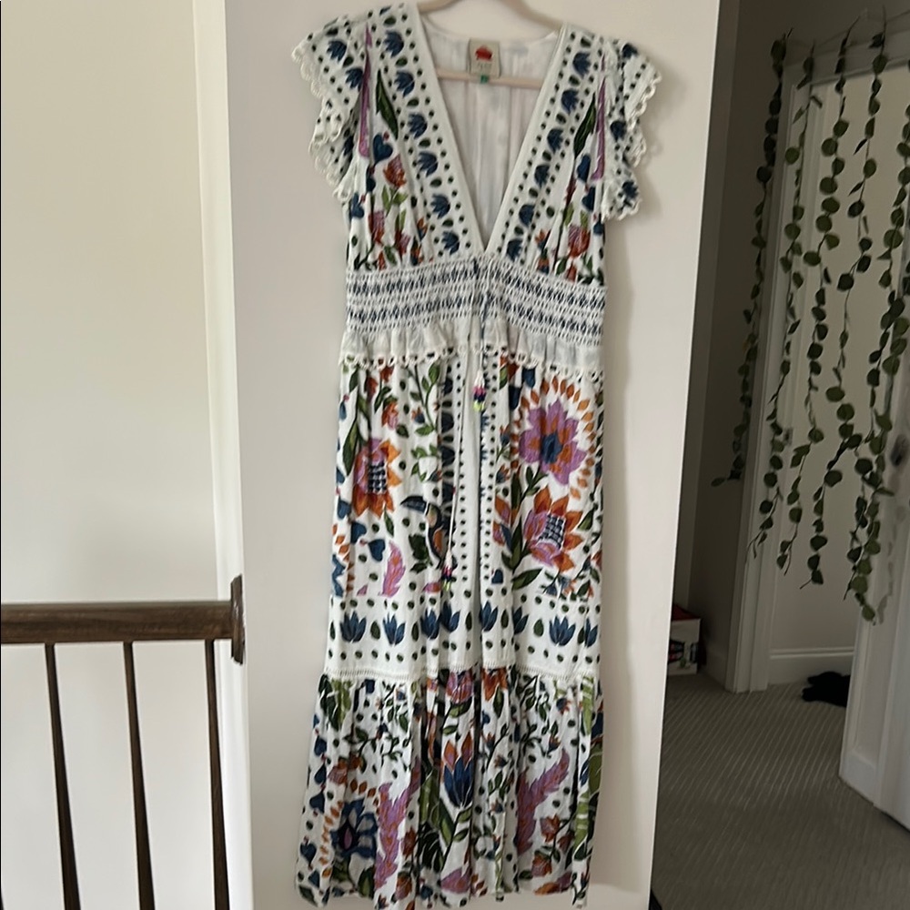 Floral Maxi Dress with Lace Details